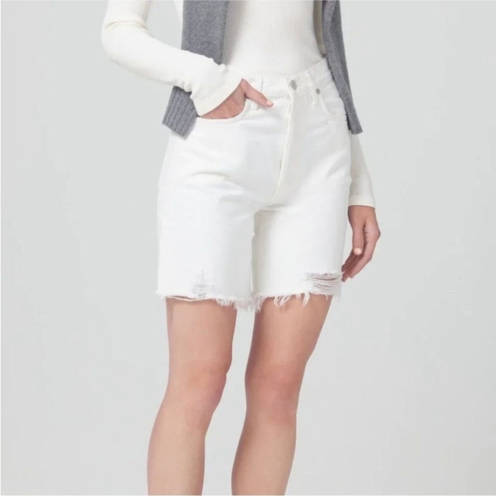 Citizens Of Humanity White Jean Shorts